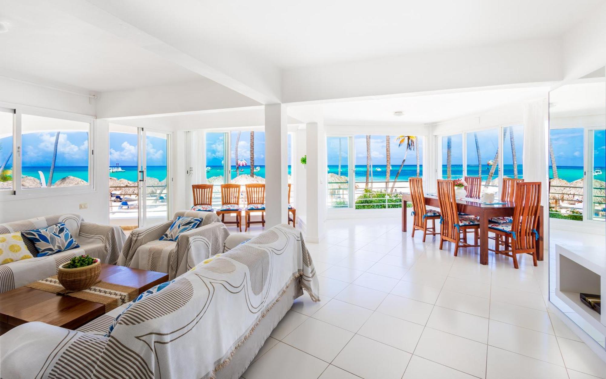 Prime Ocean View - 3-bedroom Getaway With Private Terrace On Bavaro Apartment